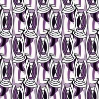 Hand drawn abstract vintage ornament. Creative mosaic of lines seamless pattern in dodle style. vector