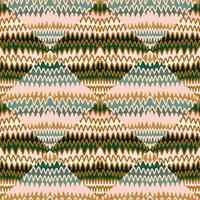 Abstract zig zag wave seamless pattern. Hand drawn lines mosaic ornament. Retro stripes print wallpaper. vector