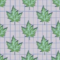 Abstract oak leaves seamless pattern. Maple foliage backdrop. vector