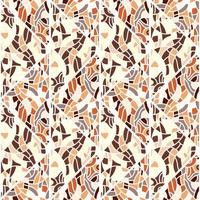 Decorative linear kaleidoscope mosaic ornament. Abstract shapes seamless pattern. vector