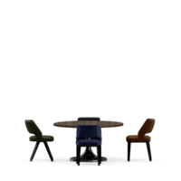 Isometric Table set front 3D render png