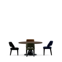 conjunto de mesa isométrica render 3d frontal png