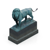 Isometric Statue 3D isolated render png