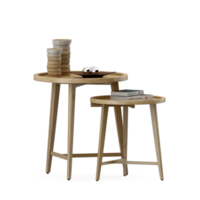 conjunto de mesa isométrica render 3d frontal png