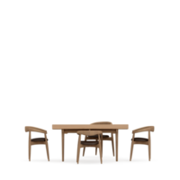 Isometric Table set front 3D render png