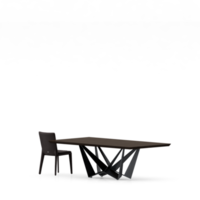 conjunto de mesa isométrica render 3d frontal png