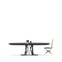 conjunto de mesa isométrica render 3d frontal png