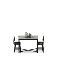 Isometric Table set front 3D render png