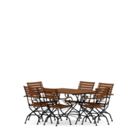 conjunto de mesa isométrica render 3d frontal png