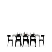 conjunto de mesa isométrica render 3d frontal png