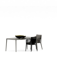 Isometric Table set front 3D render png