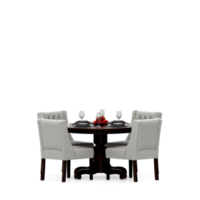 conjunto de mesa isométrica perspectiva 3d render png