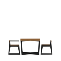 conjunto de mesa isométrica render 3d frontal png