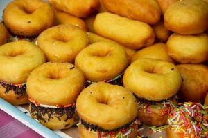 Traditional Indonesian cakes sold by street vendors, Linggang Bigung, West Kutai, East Kalimantan, Indonesia photo