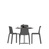 Isometric Table set front 3D render png