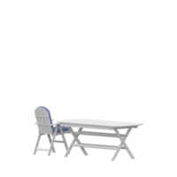 Isometric Table set front 3D render png