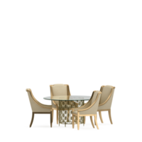 conjunto de mesa isométrica render 3d frontal png