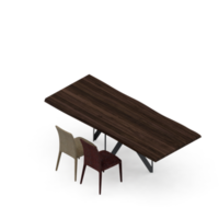 conjunto de mesa isométrica perspectiva 3d render png