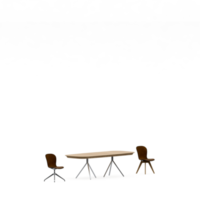 conjunto de mesa isométrica render 3d frontal png