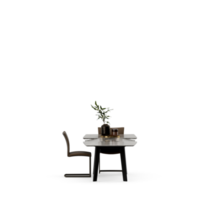 conjunto de mesa isométrica render 3d frontal png