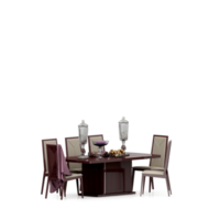 Isometric Table set front 3D render png