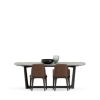 Isometric Table set front 3D render png