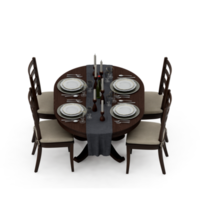 conjunto de mesa isométrica perspectiva 3d render png