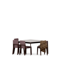 Isometric Table set front 3D render png