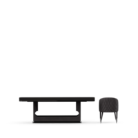 renderização 3d de perspectiva de conjunto de mesa isométrica png