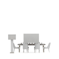 conjunto de mesa isométrica render 3d frontal png