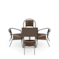 renderização 3d de perspectiva de conjunto de mesa isométrica png