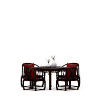 Isometric Table set front 3D render png