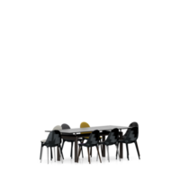 conjunto de mesa isométrica render 3d frontal png