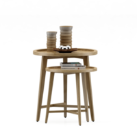 Isometric Table set front 3D render png