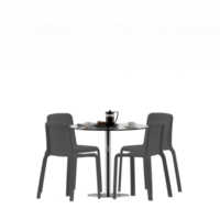 conjunto de mesa isométrica render 3d frontal png