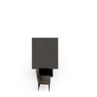 renderização 3d de perspectiva de conjunto de mesa isométrica png