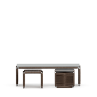 Isometric Table set front 3D render png