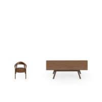 renderização 3d de perspectiva de conjunto de mesa isométrica png