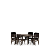 Isometric Table set front 3D render png