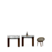 Isometric Table set front 3D render png