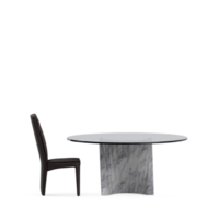 conjunto de mesa isométrica render 3d frontal png