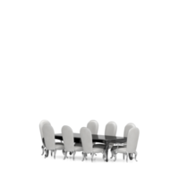 conjunto de mesa isométrica render 3d frontal png