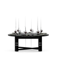 conjunto de mesa isométrica render 3d frontal png