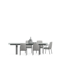 conjunto de mesa isométrica render 3d frontal png