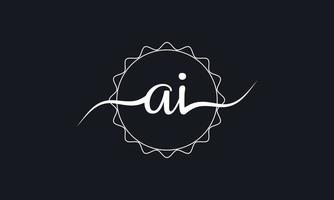 Handwriting style letter AI logo design. AI logo design vector pro vector.