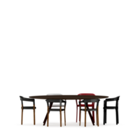 conjunto de mesa isométrica render 3d frontal png