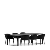 Isometric Table set front 3D render png