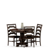 conjunto de mesa isométrica render 3d frontal png