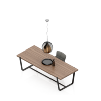 Isometric Table set Perspective 3D render png