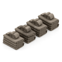 Isometric towels 3D isolated render png